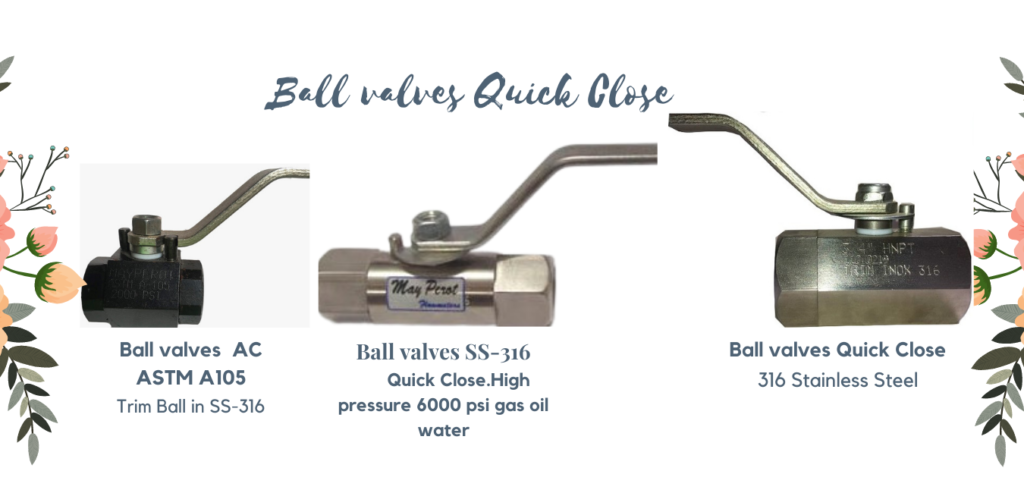 Ball valves high pressure service